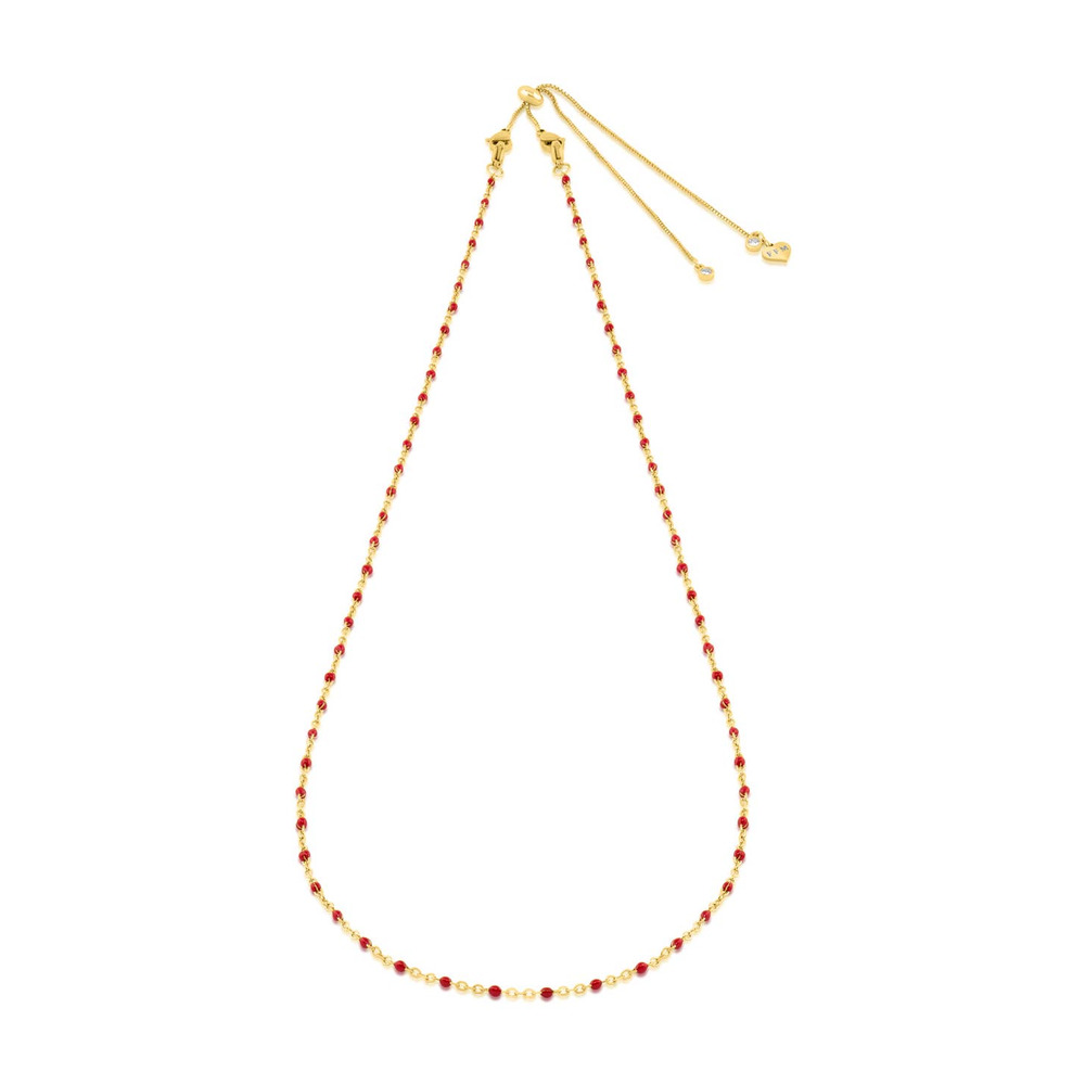 Chara Collection Red & Gold Necklace